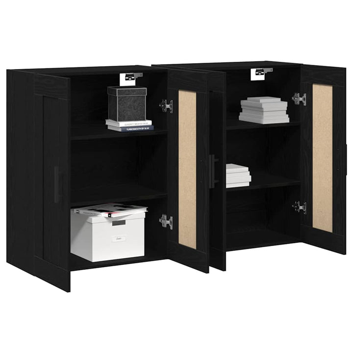 Væghængt skab Vægmonteret 2 pcs Gammelt træ 160 x 34 x 90 cm