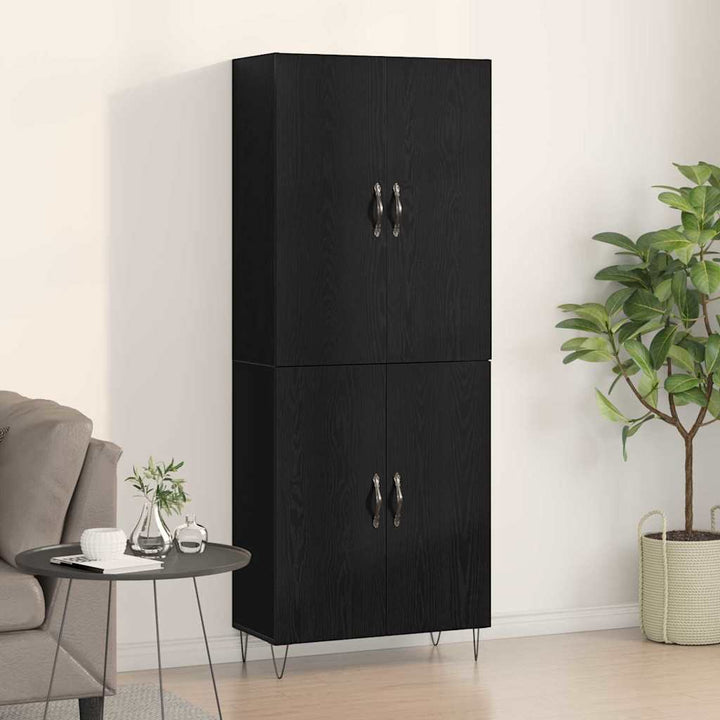 Highboard Sort eg 69,5 x 34 x 180 cm Konstrueret træ