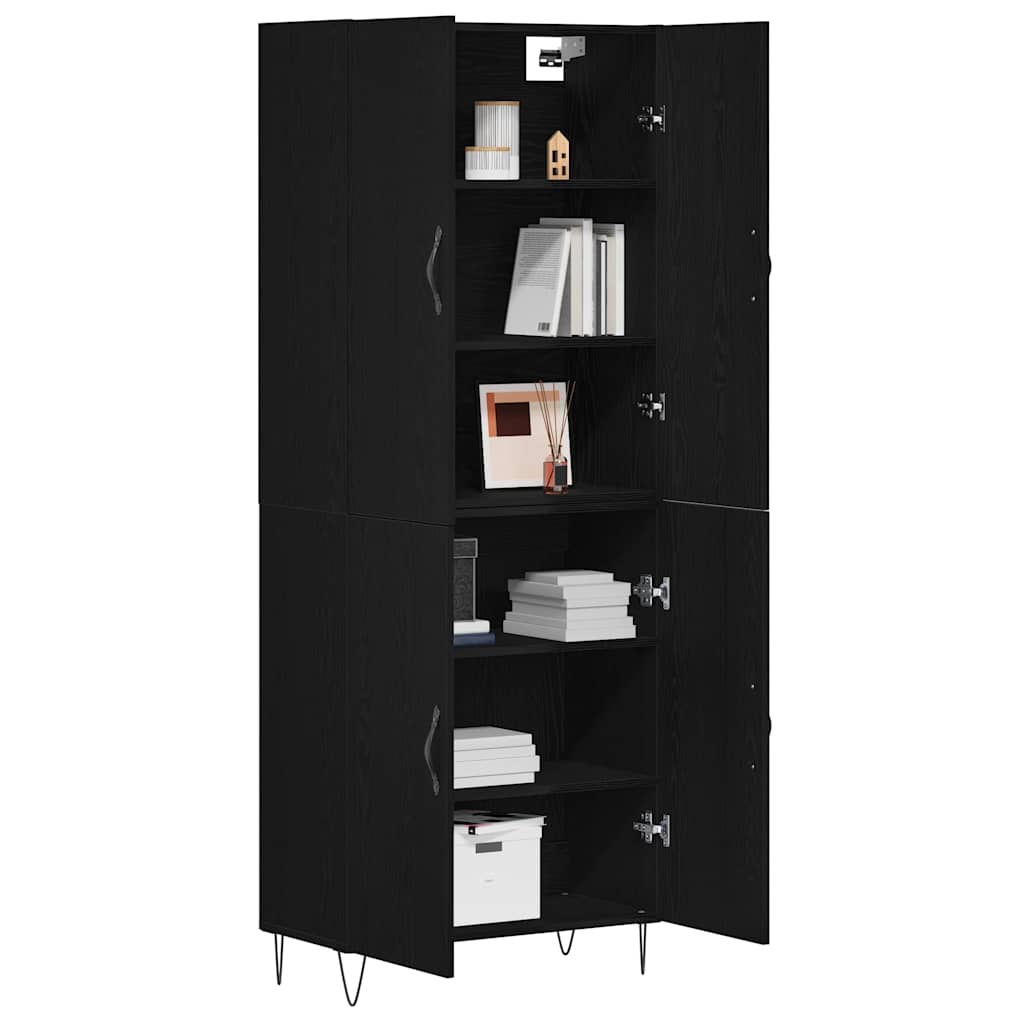 Highboard Sort eg 69,5 x 34 x 180 cm Konstrueret træ