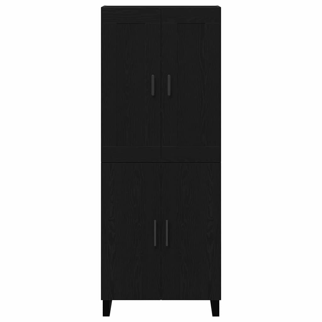 Highboard 2 pcs Sort eg 69,5 x 34 x 180 cm Konstrueret træ