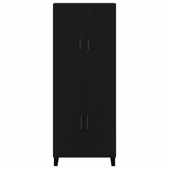 Highboard 2 pcs Sort eg 69,5 x 34 x 180 cm Konstrueret træ