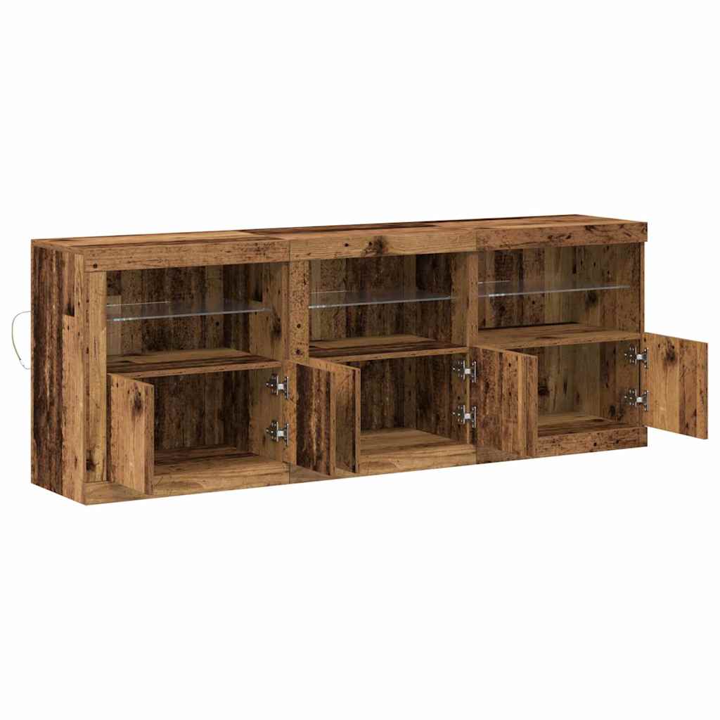 Sideboard Gammelt træ 181,5 x 37 x 67 cm Konstrueret træ