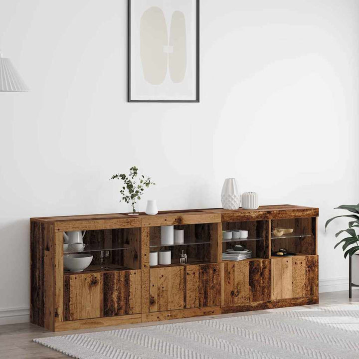 Sideboard Gammelt træ 202 x 37 x 67 cm Konstrueret træ