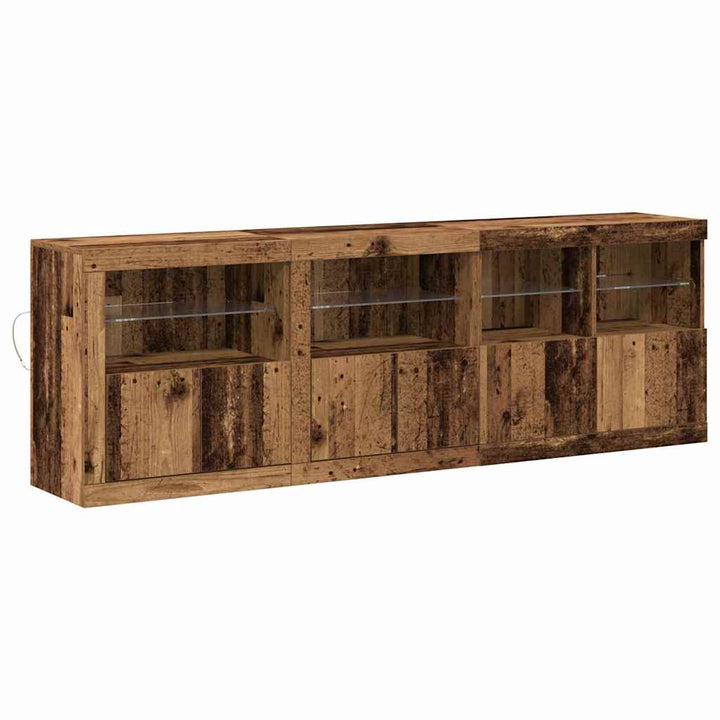 Sideboard Gammelt træ 202 x 37 x 67 cm Konstrueret træ