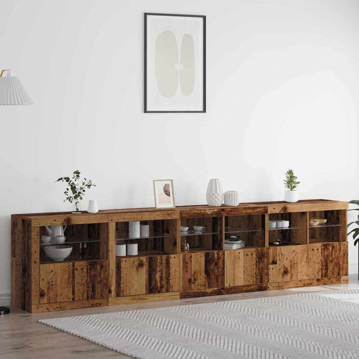 Sideboard Gammelt træ 283 x 37 x 67 cm Konstrueret træ