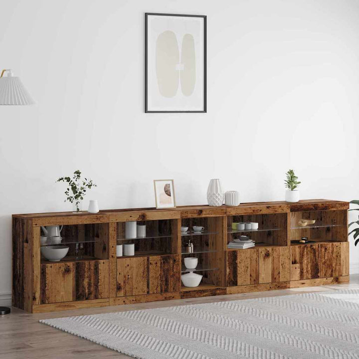 Sideboard Gammelt træ 283 x 37 x 67 cm Konstrueret træ