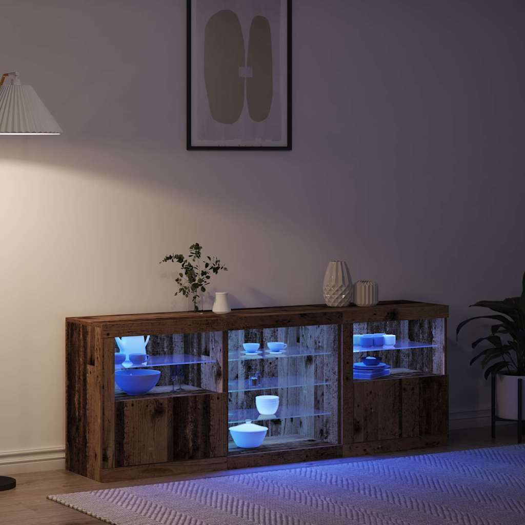 Sideboard Gammelt træ 181,5 x 37 x 67 cm Konstrueret træ