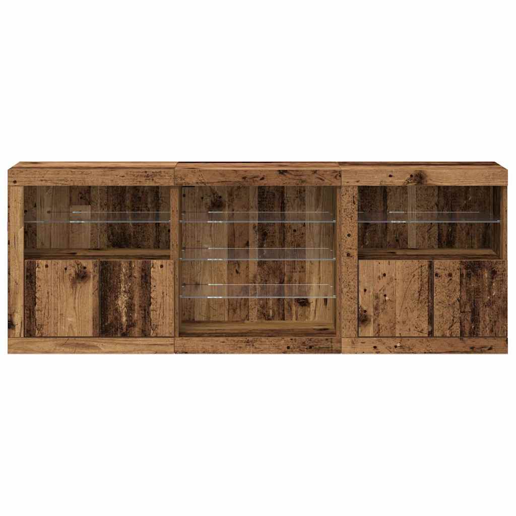 Sideboard Gammelt træ 181,5 x 37 x 67 cm Konstrueret træ