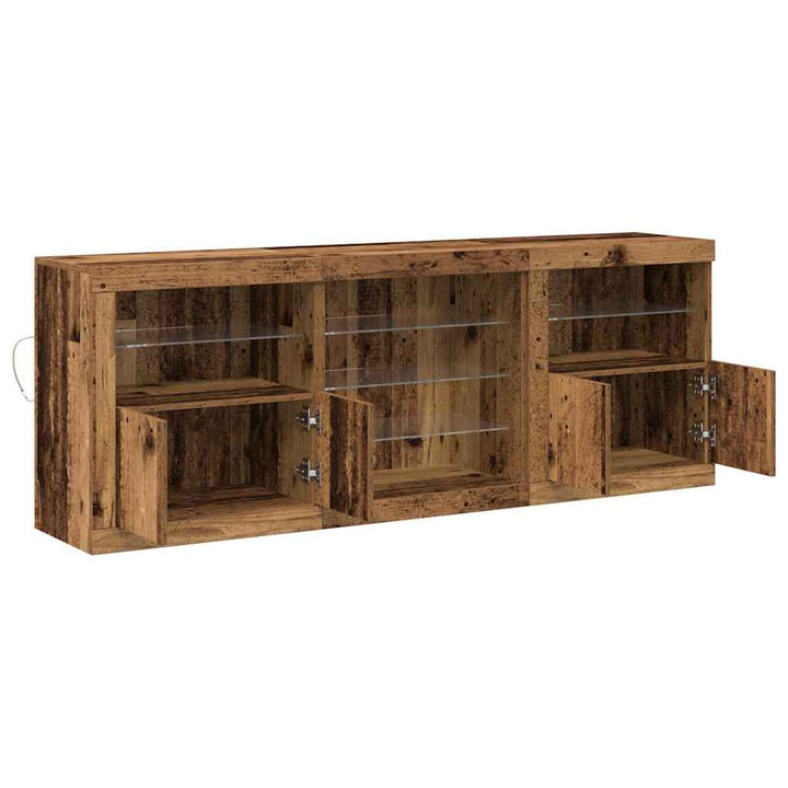 Sideboard Gammelt træ 181,5 x 37 x 67 cm Konstrueret træ