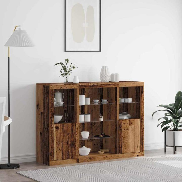Sideboard Gammelt træ 142,5 x 37 x 100 cm Konstrueret træ
