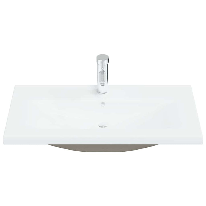 Vaskeskab med dør Sort eg 80 x 38.5 x 46 cm Konstrueret træ