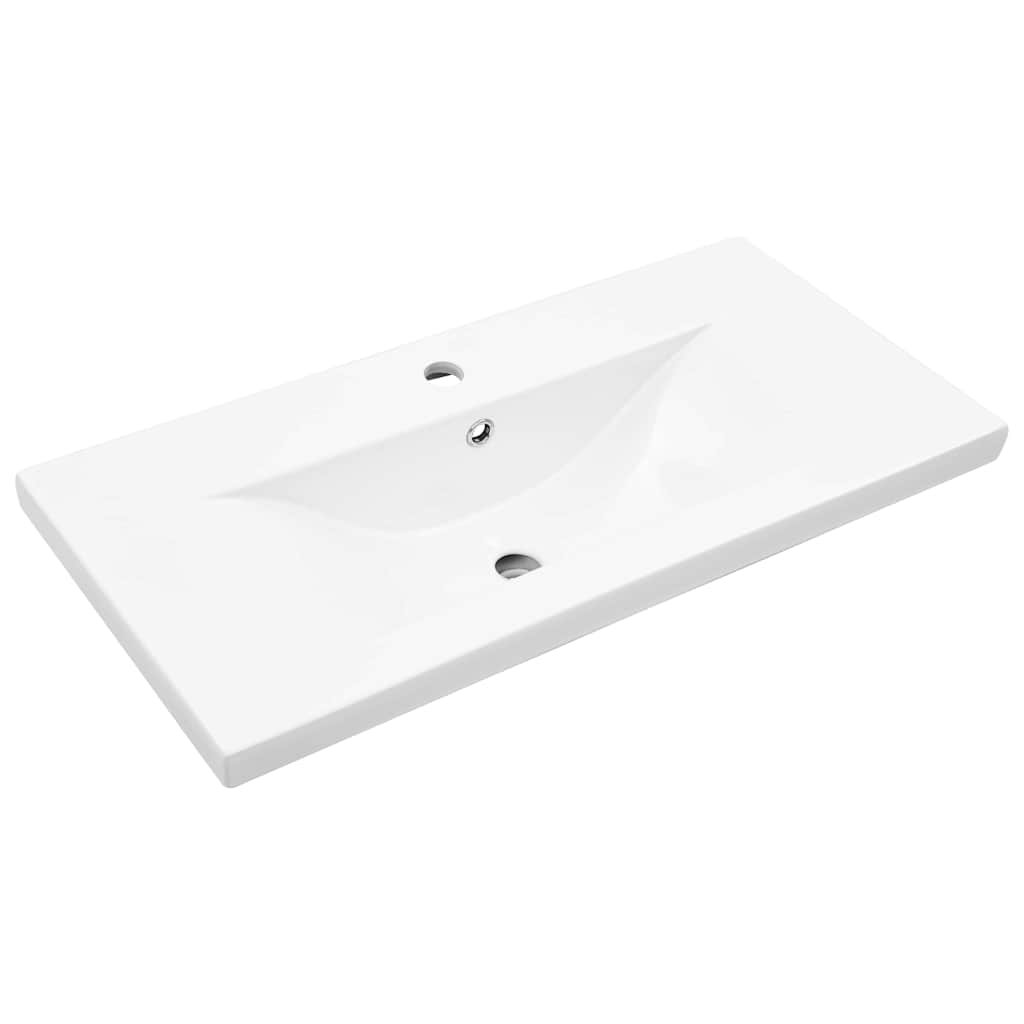 Vaskeskab med dør Sort eg 80 x 38.5 x 46 cm Konstrueret træ