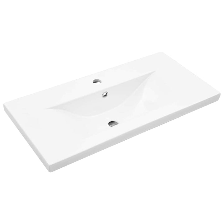 Vaskeskab med dør Sort eg 80 x 38.5 x 46 cm Konstrueret træ