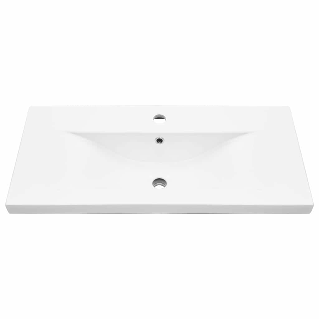 Vaskeskab med dør Sort eg 80 x 38.5 x 46 cm Konstrueret træ