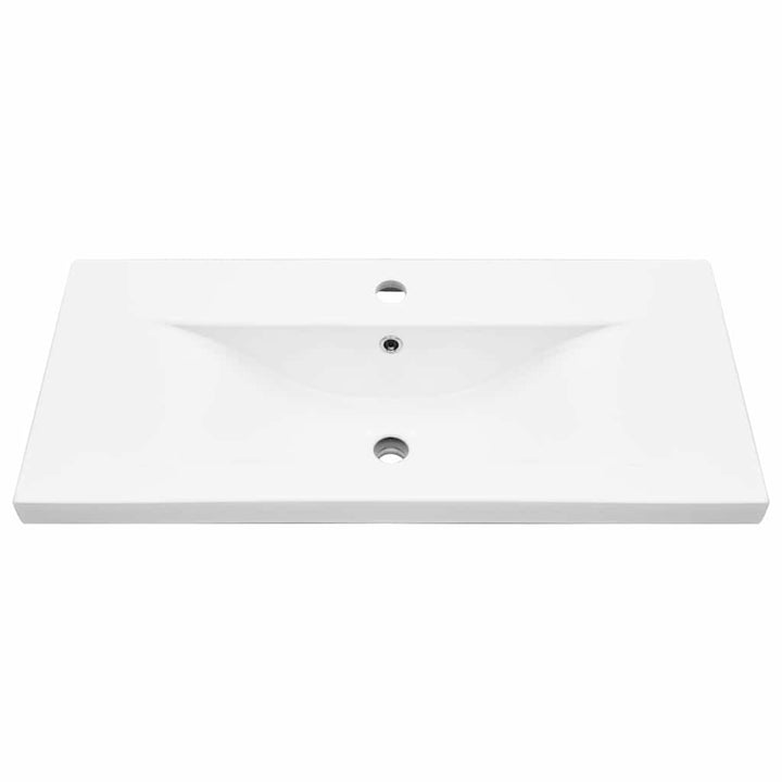 Vaskeskab med dør Sort eg 80 x 38.5 x 46 cm Konstrueret træ