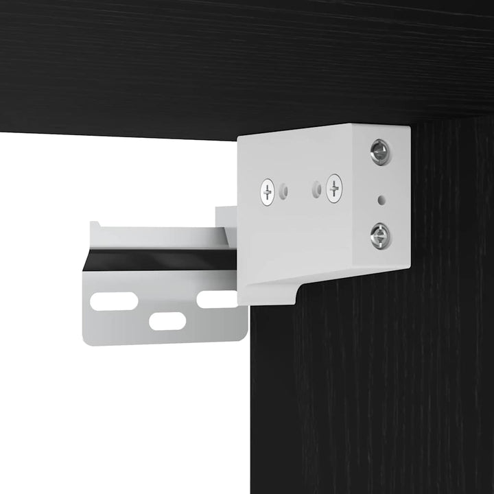 Entreskab 2 pcs Sort eg 97,5 x 37 x 99 cm Konstrueret træ