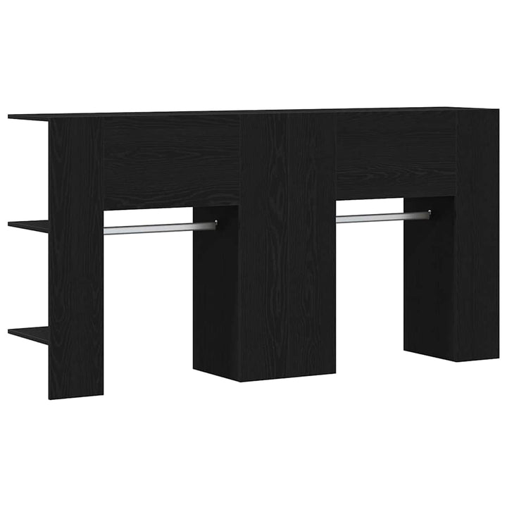 Entreskab 2 pcs Sort eg 97,5 x 37 x 99 cm Konstrueret træ