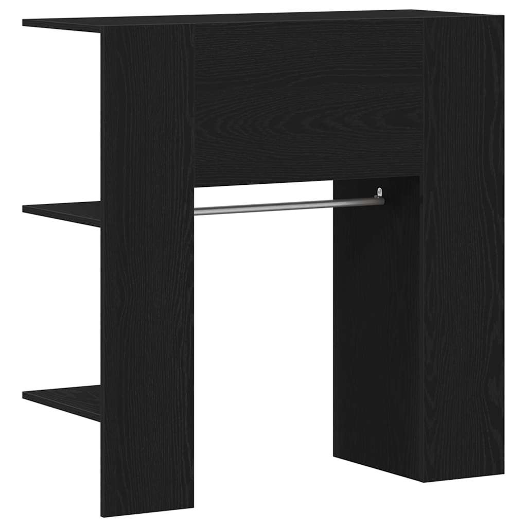 Entreskab 2 pcs Sort eg 97,5 x 37 x 99 cm Konstrueret træ