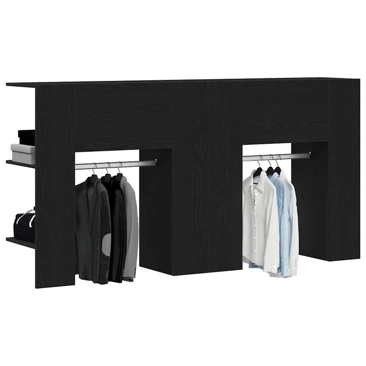 Entreskab 2 pcs Sort eg 97,5 x 37 x 99 cm Konstrueret træ