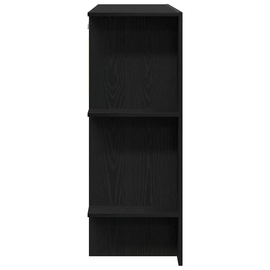 Entreskab 2 pcs Sort eg 97,5 x 37 x 99 cm Konstrueret træ