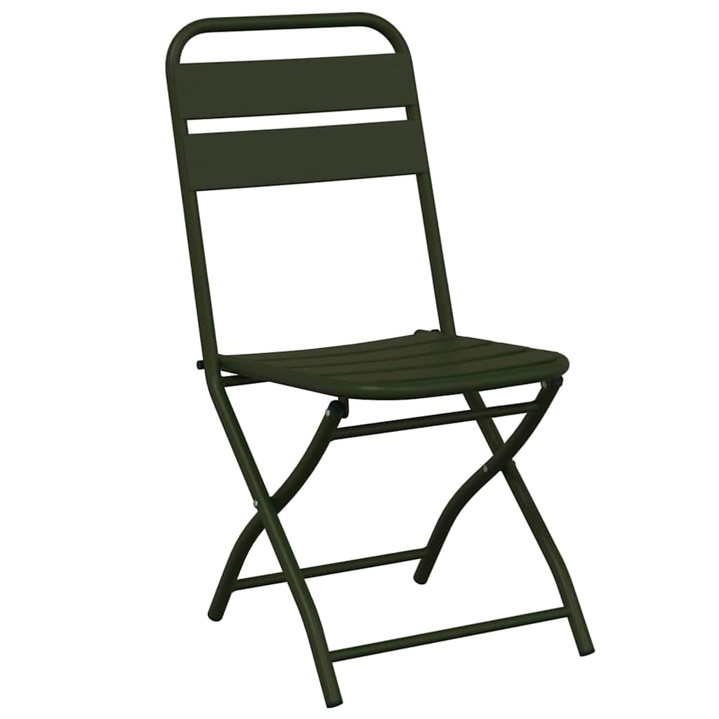 Have sammenslåelig stol 2 pcs Grøn 55 x 56.5 x 91cm Stål