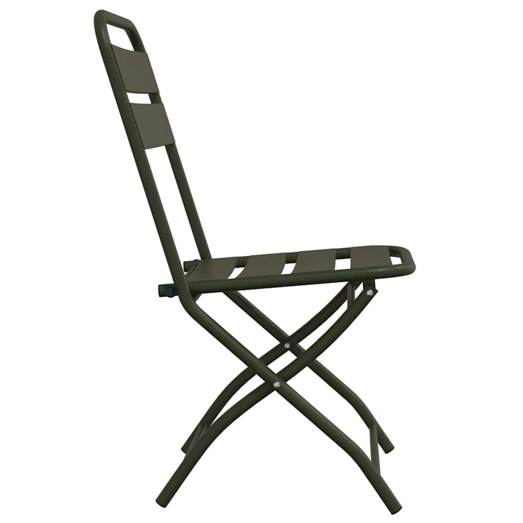 Have sammenslåelig stol 2 pcs Grøn 55 x 56.5 x 91cm Stål