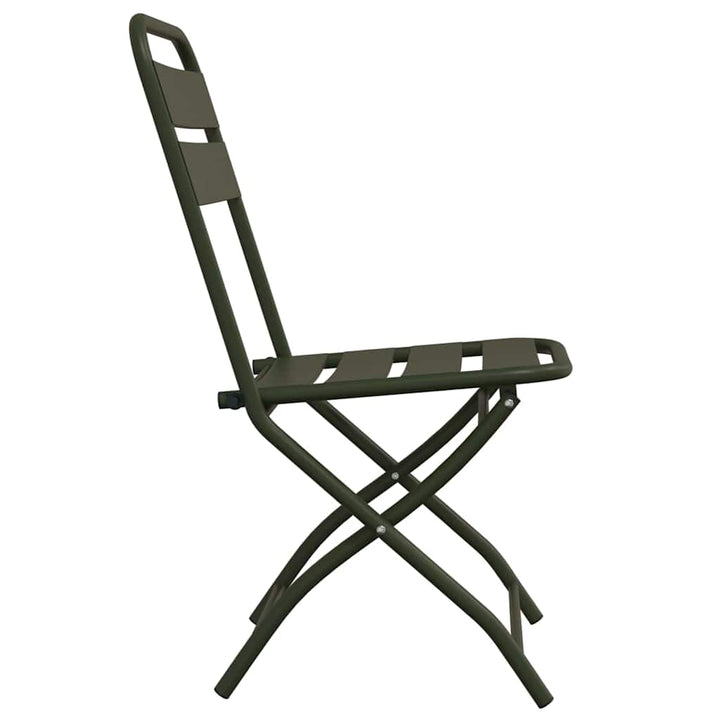 Have sammenslåelig stol 2 pcs Grøn 55 x 56.5 x 91cm Stål