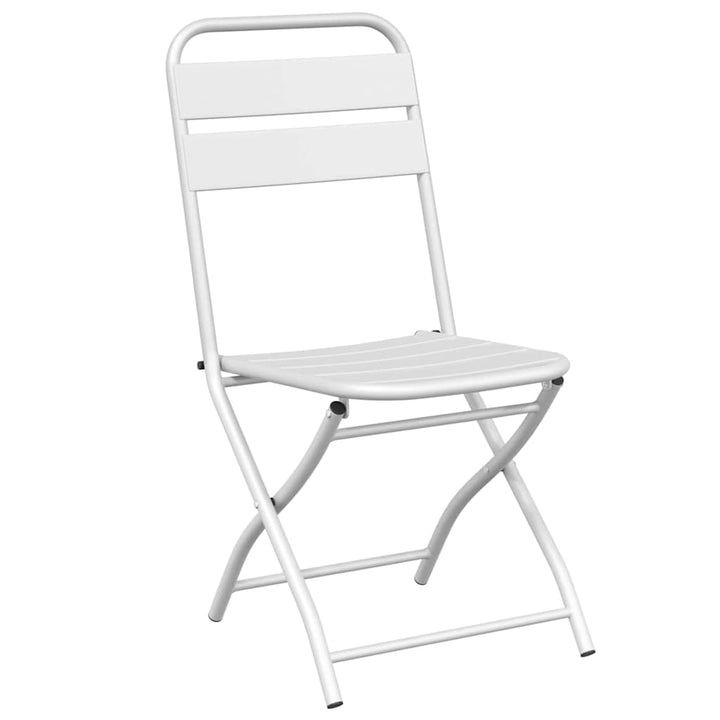 Have sammenslåelig stol 2 pcs Hvid 55 x 56.5 x 91cm Stål