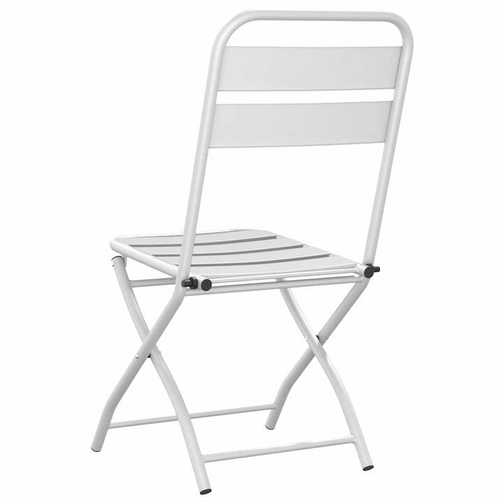 Have sammenslåelig stol 2 pcs Hvid 55 x 56.5 x 91cm Stål