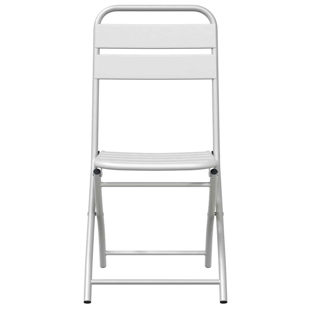 Have sammenslåelig stol 2 pcs Hvid 55 x 56.5 x 91cm Stål