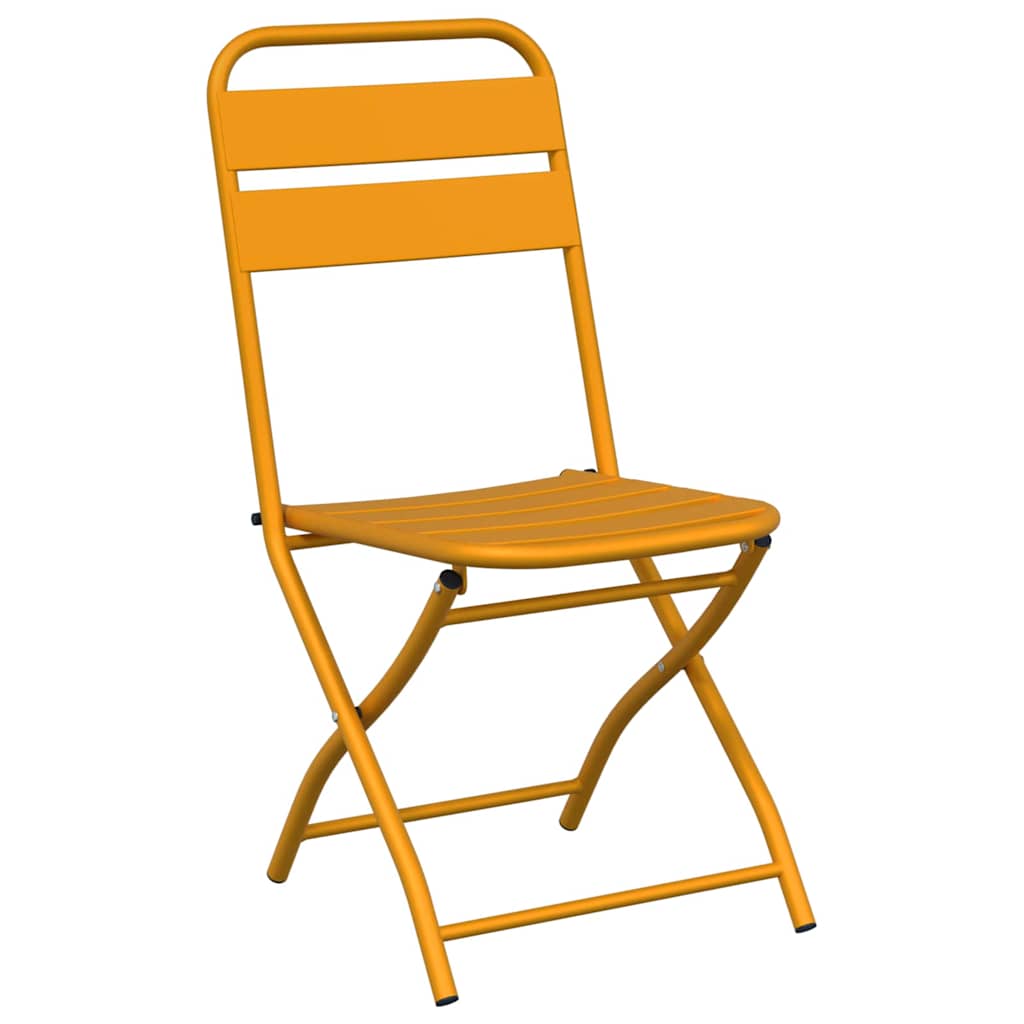 Have sammenslåelig stol 2 pcs Sennepsgul 55 x 56.5 x 91cm Stål