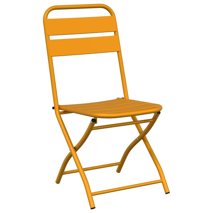 Have sammenslåelig stol 2 pcs Sennepsgul 55 x 56.5 x 91cm Stål