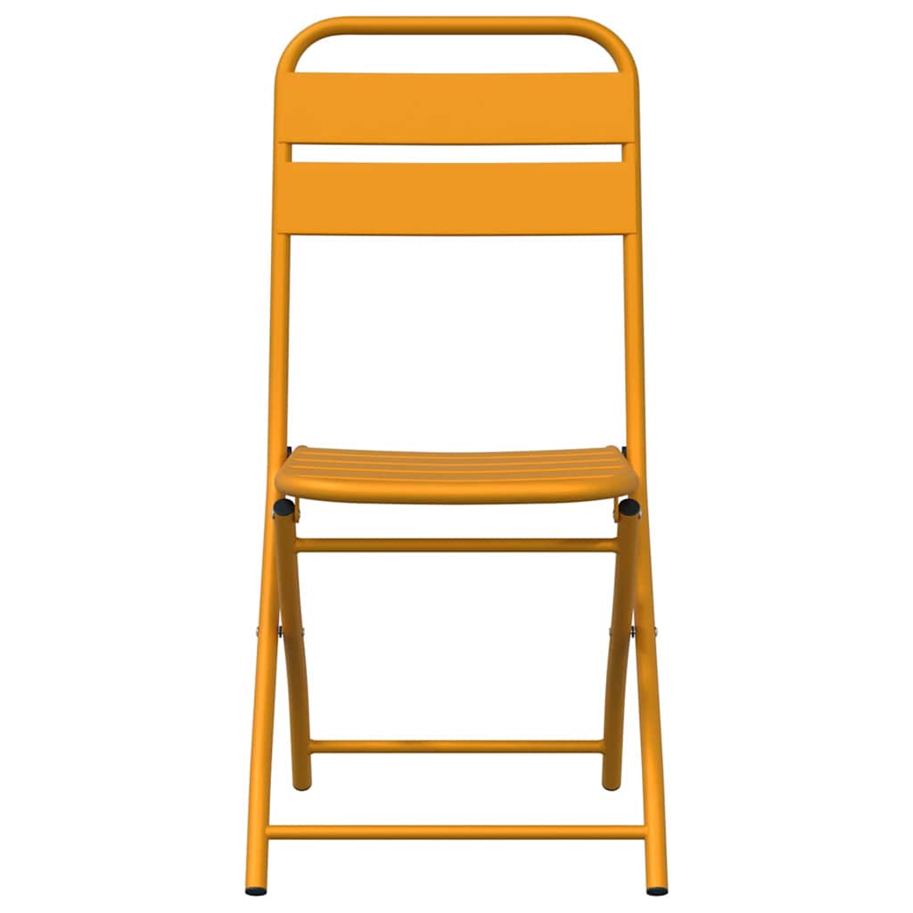 Have sammenslåelig stol 2 pcs Sennepsgul 55 x 56.5 x 91cm Stål