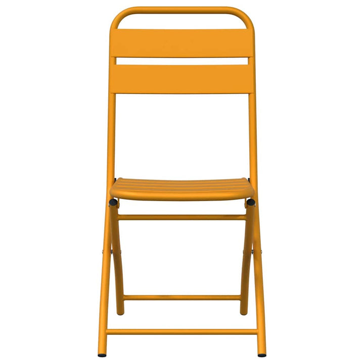 Have sammenslåelig stol 2 pcs Sennepsgul 55 x 56.5 x 91cm Stål