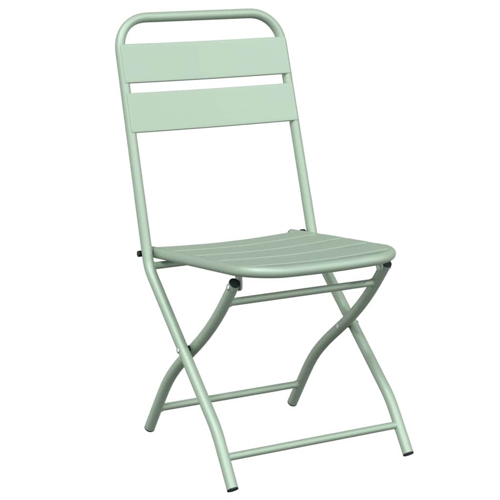 Have sammenslåelig stol 2 pcs Grøn 55 x 56.5 x 91cm Stål
