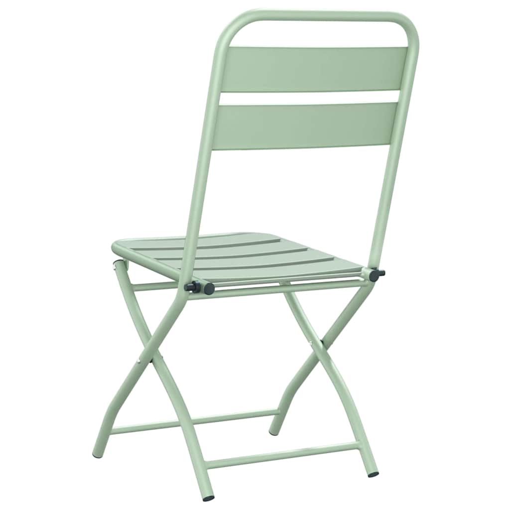 Have sammenslåelig stol 2 pcs Grøn 55 x 56.5 x 91cm Stål