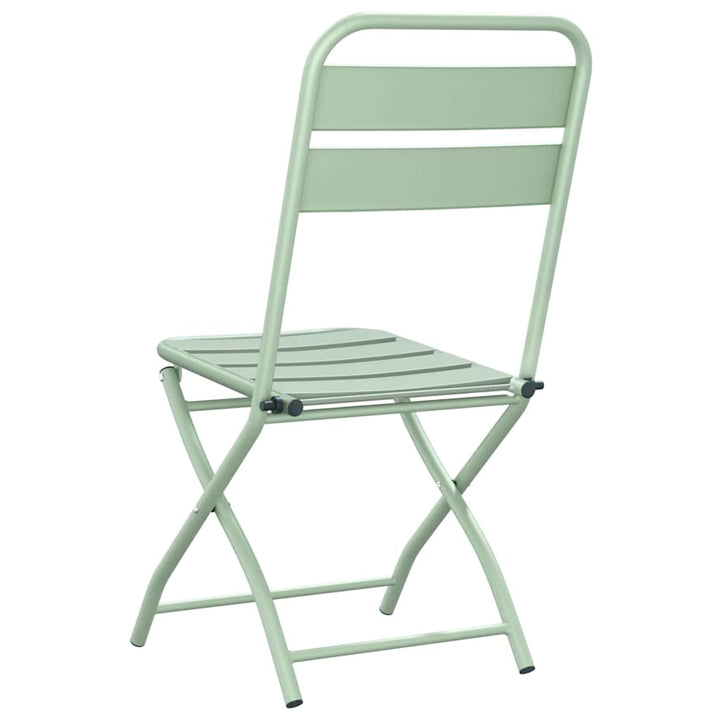 Have sammenslåelig stol 2 pcs Grøn 55 x 56.5 x 91cm Stål