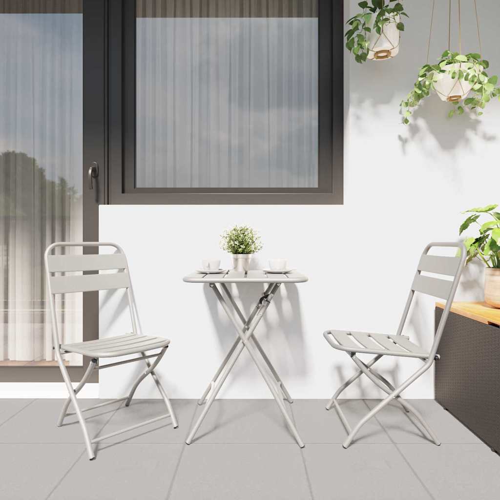 Have sammenslåelig stol 2 pcs Beige 55 x 56.5 x 91cm Stål