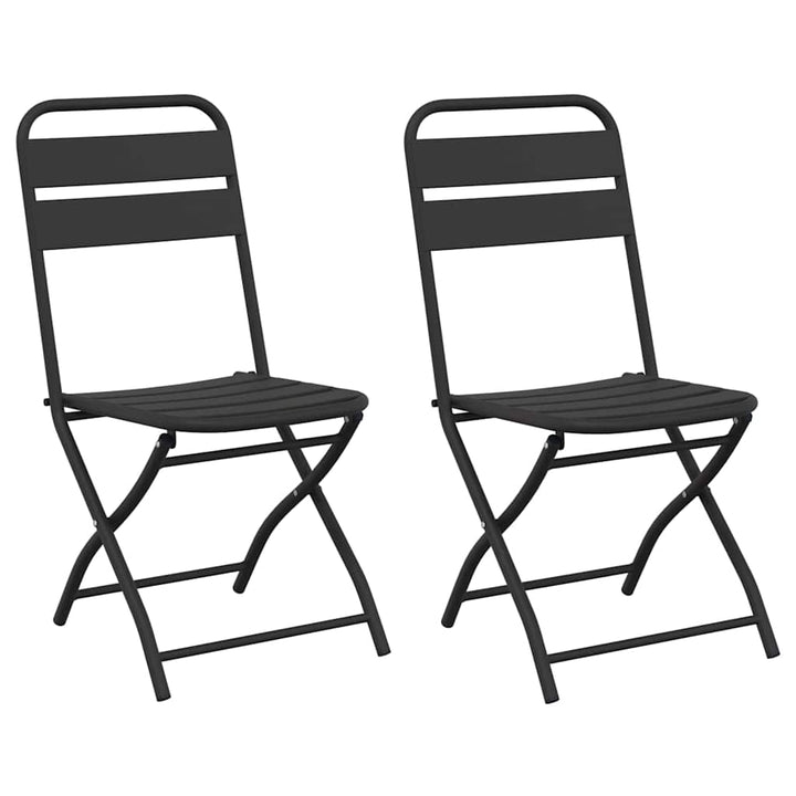 Have sammenslåelig stol 2 pcs Antracit 55 x 56.5 x 91cm Stål