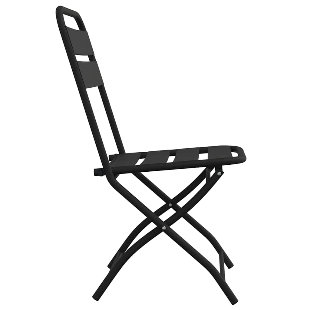 Have sammenslåelig stol 2 pcs Antracit 55 x 56.5 x 91cm Stål