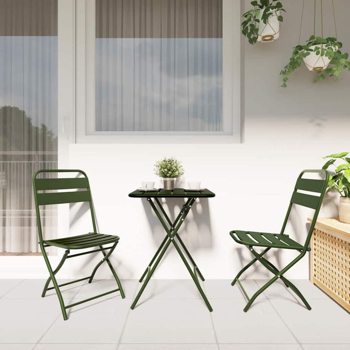 Bistrosæt 3 pcs Mørkegrøn Stål