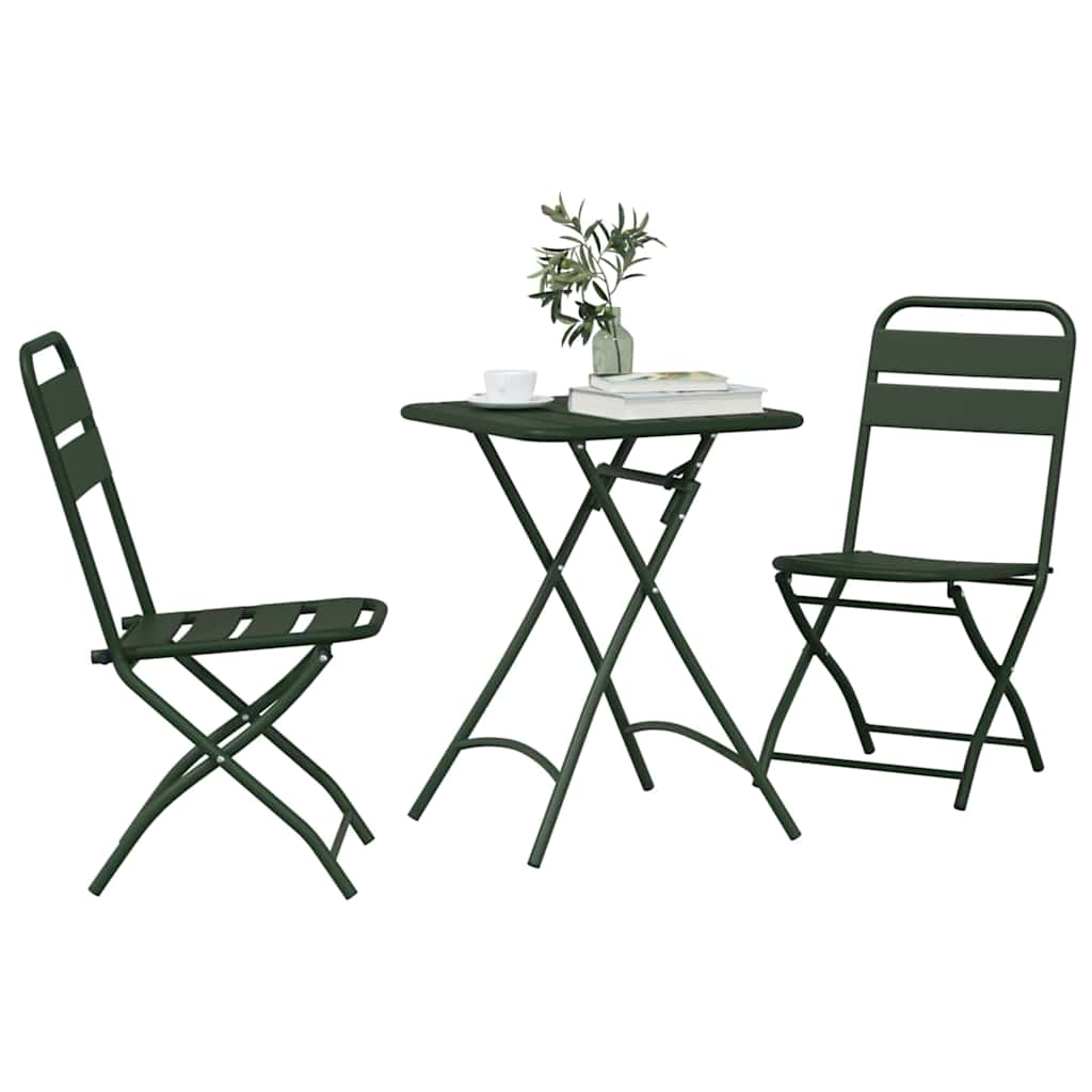 Bistrosæt 3 pcs Mørkegrøn Stål
