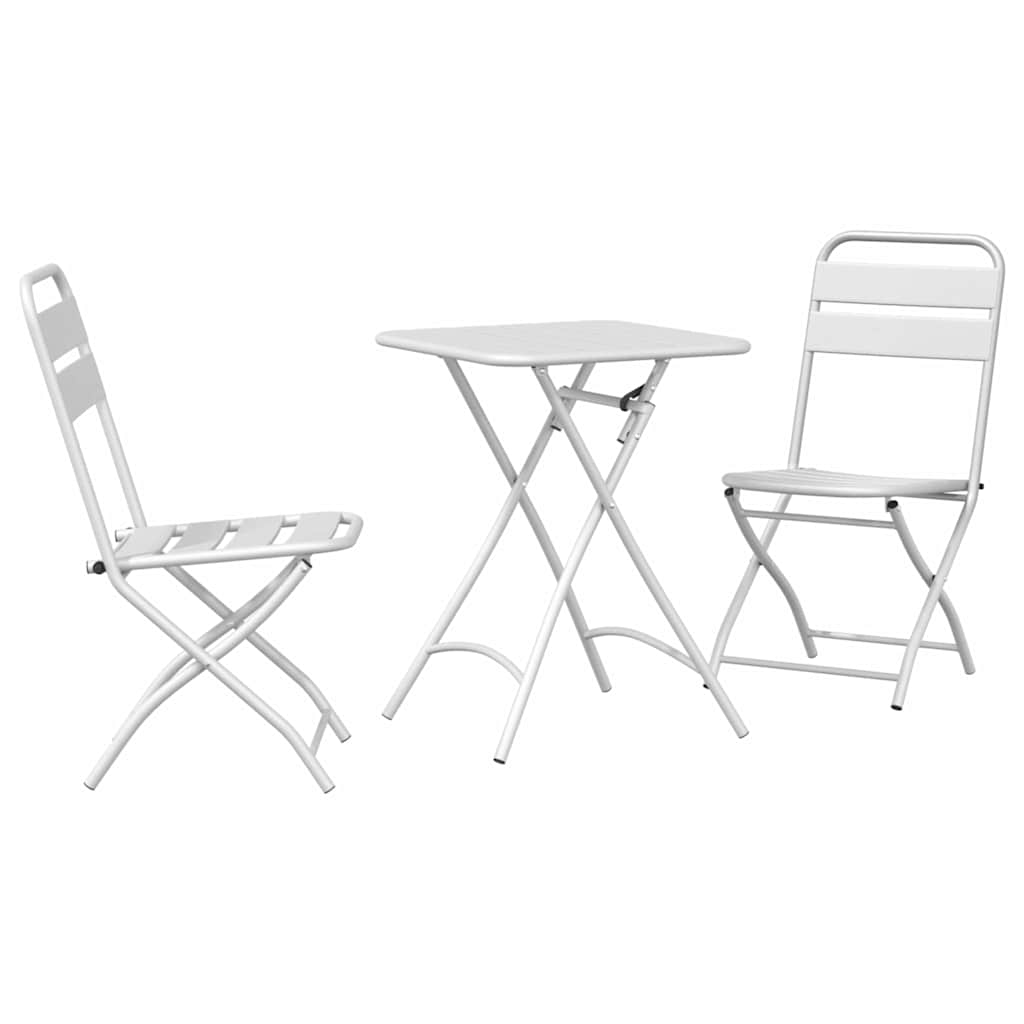 Bistrosæt 3 pcs Hvid Stål