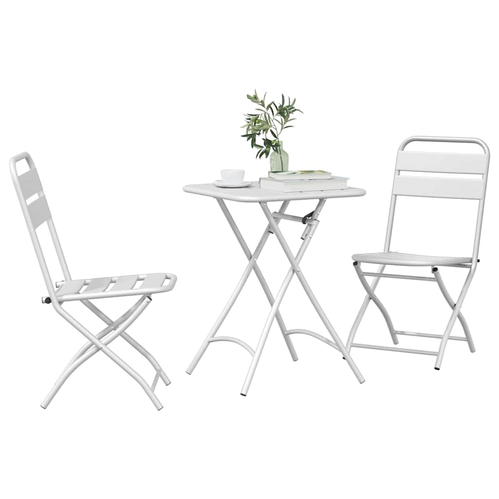 Bistrosæt 3 pcs Hvid Stål