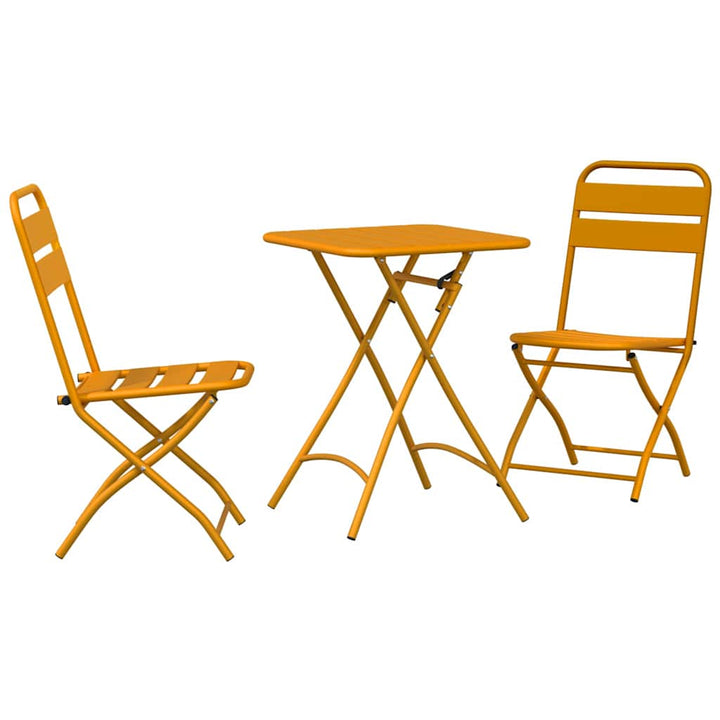 Bistrosæt 3 pcs Sennepsgul Stål