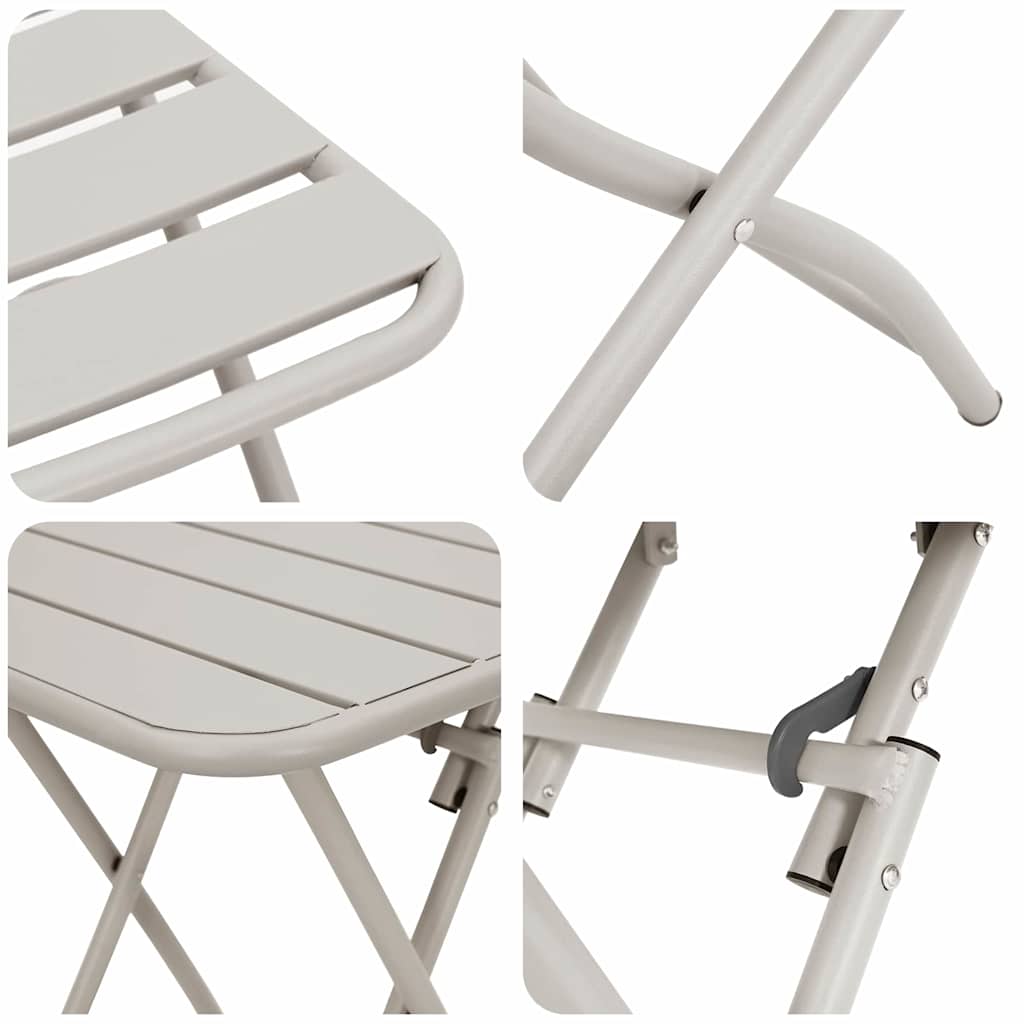 Bistrosæt 3 pcs Beige Stål