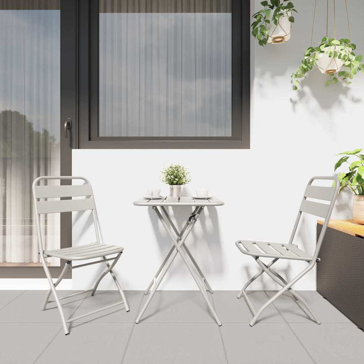 Bistrosæt 3 pcs Beige Stål