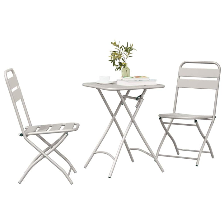 Bistrosæt 3 pcs Beige Stål