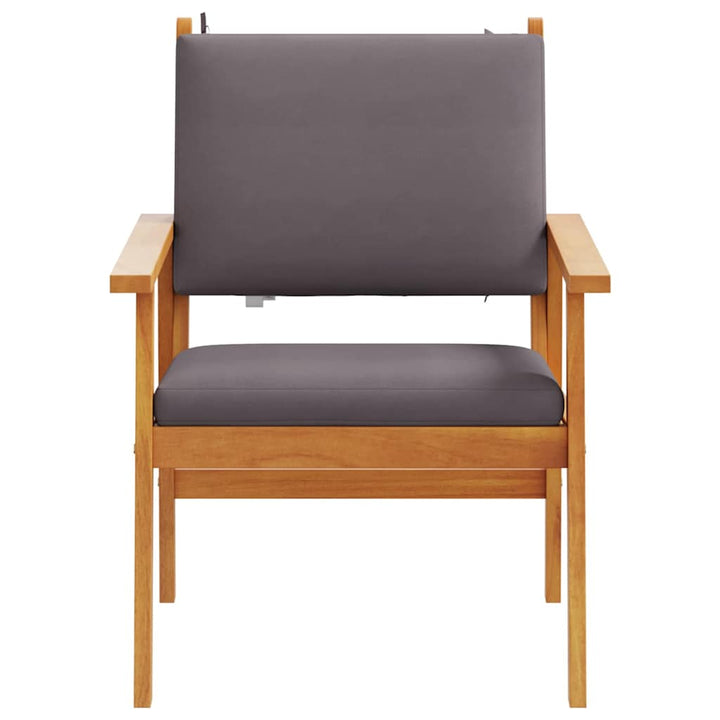 Have Stol med pude 2 pcs Brun Massivt akacietræ