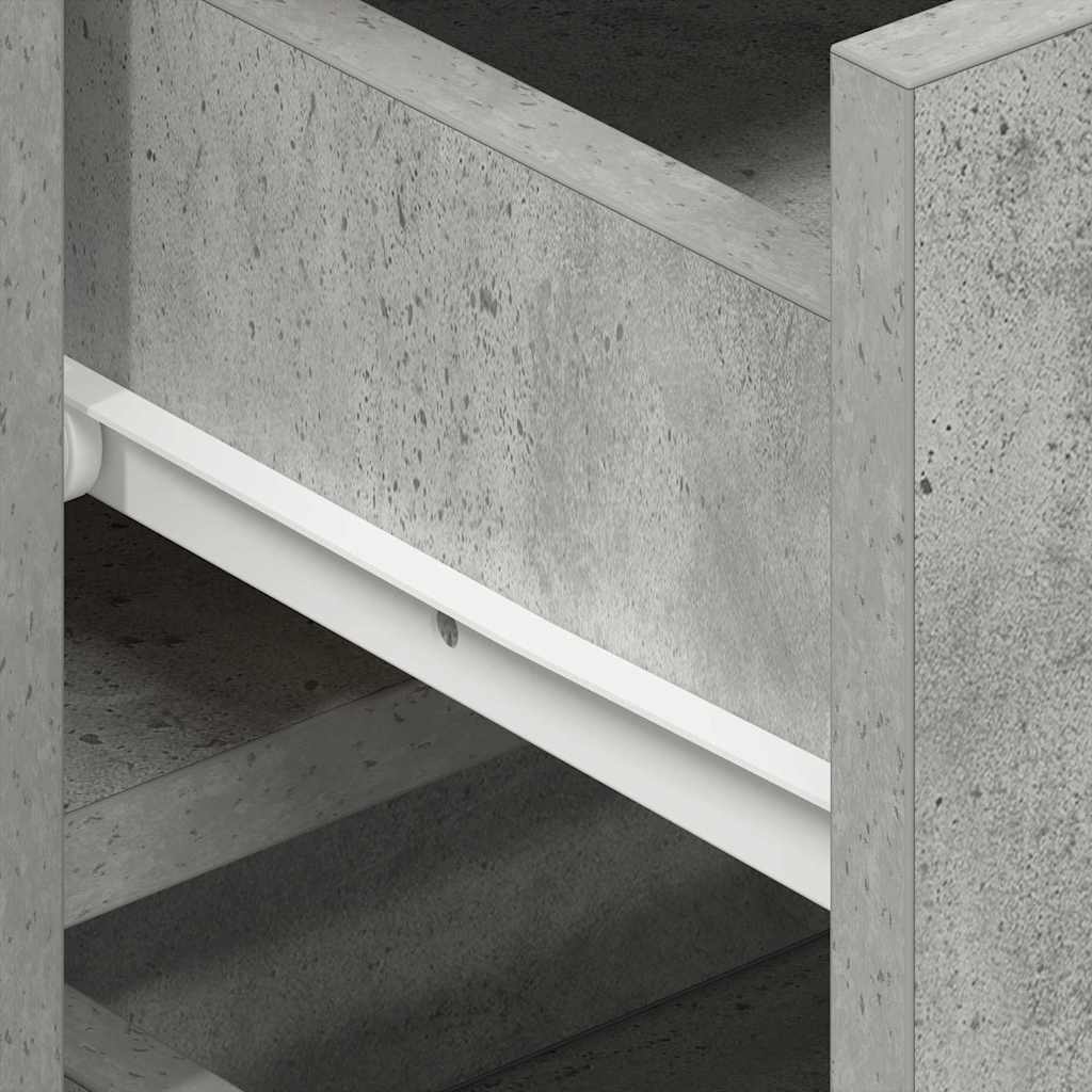 Sideboard med skuffe Betongrå 120 x 36 x 69 cm Konstrueret træ